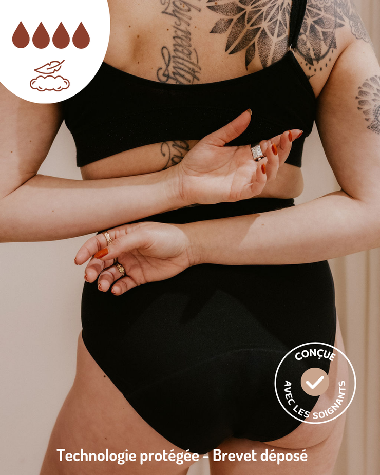 Culotte menstruelle de maintien post-césarienne & épisiotomie - Amandine 🩸🩸🩸